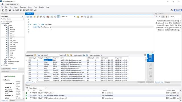 MySQL - ORDER BY ASC смотреть онлайн