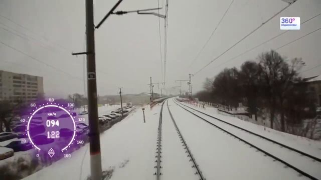 Рязань - Москва из кабины электрички смотреть онлайн