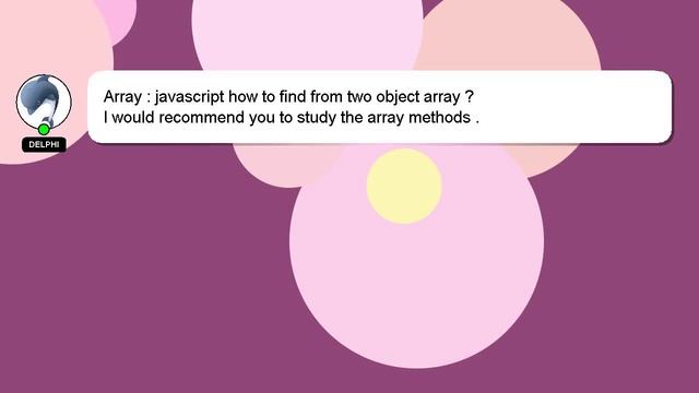 Array : javascript how to find from two object array ? смотреть онлайн
