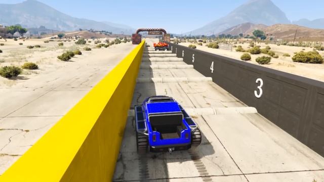 Apocalypse Scarab vs Jeep Vs Monster Truck In GTA 5 Mods Who is best? смотреть онлайн