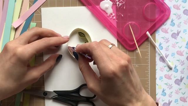 QllArt | Easter egg in quilling | Пасхальная открытка | Квиллинг смотреть онлайн