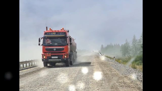 Трасса "Колыма". Заправка на Кюбюме и далее в сторону Хандыги. смотреть онлайн