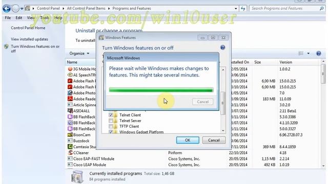Windows 7 Tips (Ultimate) : How to enable telnet смотреть онлайн