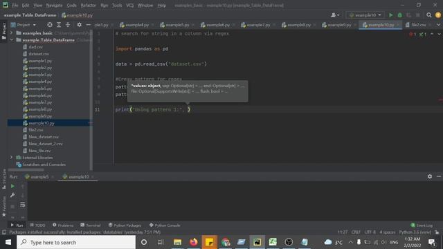 Search for a string in column via regex - in python - example 110 смотреть онлайн