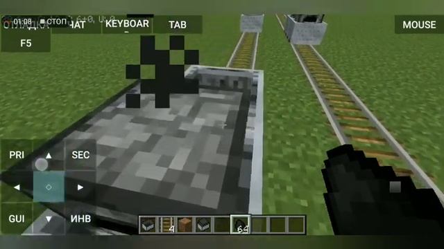 строим ваганетку каторая ездиет сама в майнкрафте Java pojavLauncher. версия 1.7.10 смотреть онлайн