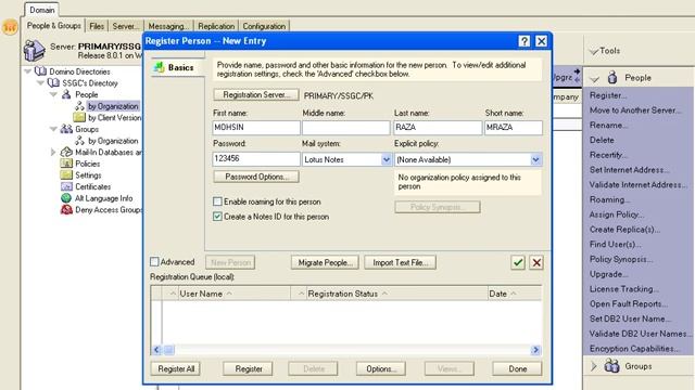 LOTUS DOMINO 8.0 NEW USER CREATION смотреть онлайн
