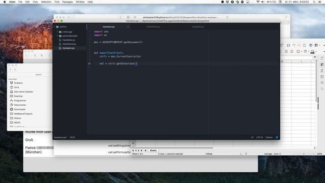 Let's Program #6: Python Plugins/Makros in Libre Office / Open Office смотреть онлайн