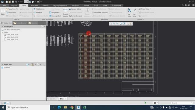 How To Import And Export Excel File In Creo Drawing | Creo Tutorial | Creo Drawing Tutorial