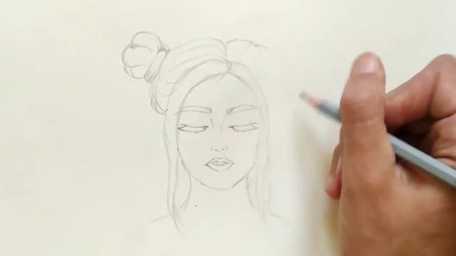 How to draw a girl with closed eyes Easy | Step by Step смотреть онлайн