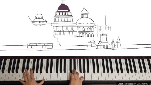 [피아노 X 스케치] 크로아티안 랩소디 - 막심 므라비차 | Croatian Rhapsody - Maksim Mrvica (Piano Cover with Backing Track смотреть онлайн