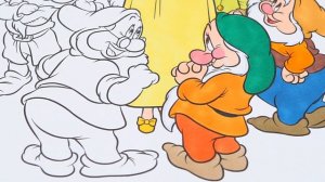 Coloring Snow White & The Seven Dwarfs Disney Coloring Page Prismacolor Markers | KiMMi THE CLOWN