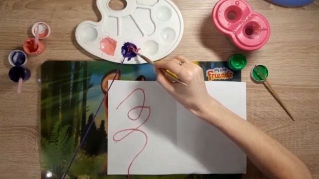 Рисование в технике "ниткография" (5-6 лет) смотреть онлайн