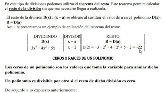 4 TEOREMA DEL RESTO