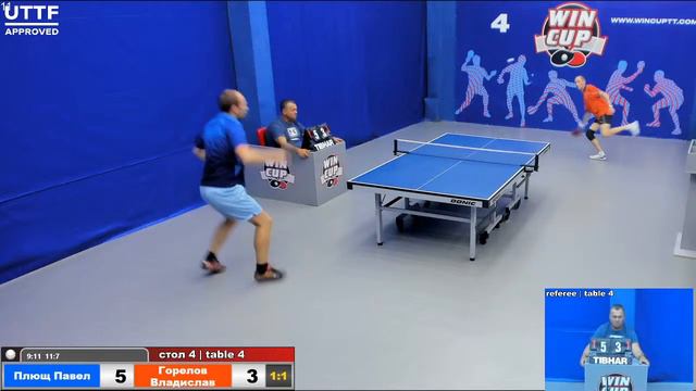 16:30 Плющ Павел 3-2 Горелов Владислав  стол 4  Юг-3 03.09.2020