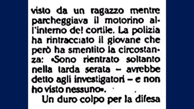 Delitto via Poma. “L’Unita’”, 15 Agosto 1990 смотреть онлайн
