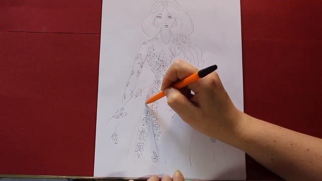Жасмин Аладдин Princess Jasmine Как нарисовать свадебное платье принцессы How to draw princess dres смотреть онлайн