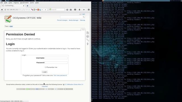 Layer 7 R.U.D.Y. DoS attack against Apache2 server смотреть онлайн