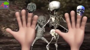 Коллекция семей пальчиков Хеллоуин 3D | Тыквы|Ведьмы| Привидения | Мумии | Скелеты