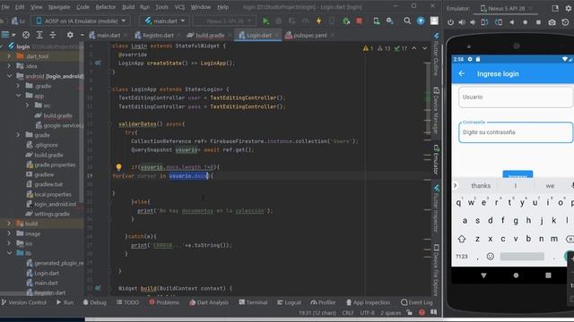Validación Login Flutter Firebase смотреть онлайн