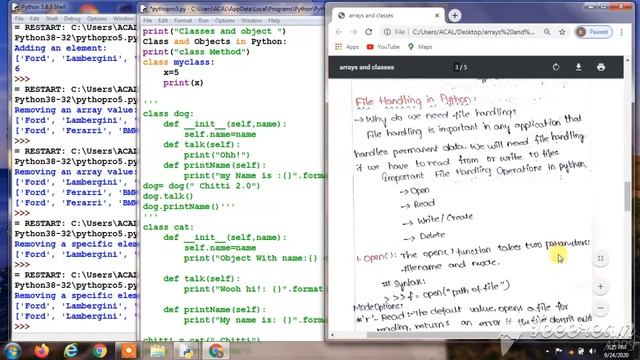 Arrays, Class and Object in #python смотреть онлайн