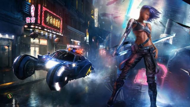 🔥 Cyberpunk-female robot samurai. Video wallpaper. Music: Max Brhon - Pain. смотреть онлайн