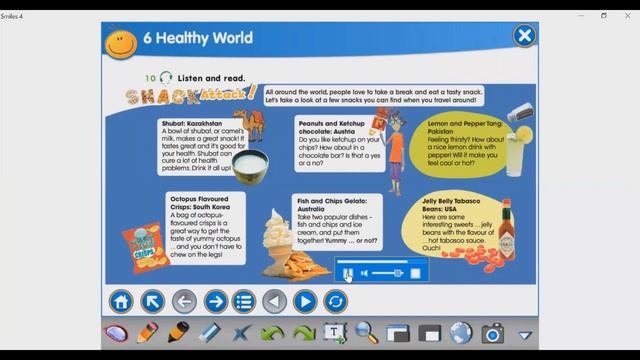 Smiles 4 Module 6 Lesson 3.Snack Attack! Listening and Reading смотреть онлайн