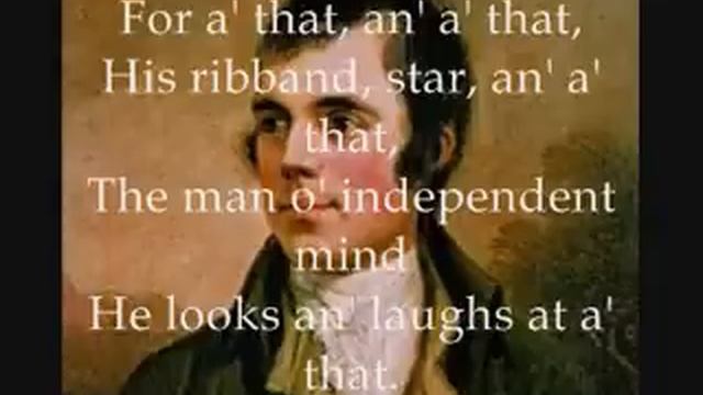 A Man's a Man for A' That Rabbie Burns. смотреть онлайн