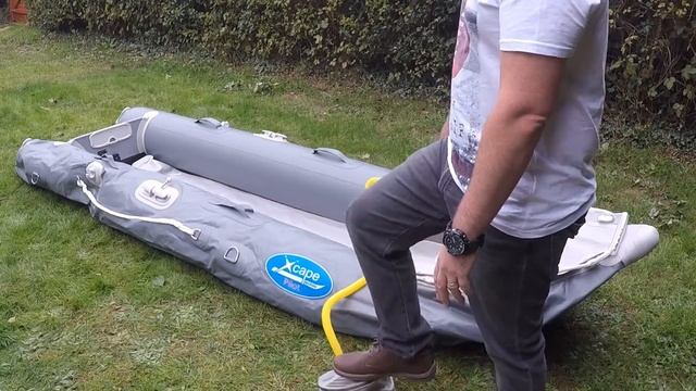 Inflating the Xcape Marine Pilot Packable Inflatable Fishing Kayak смотреть онлайн