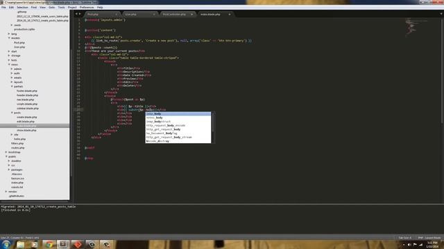 Laravel 4 Simple Blog Tutorial Part 4 The Post Index Page смотреть онлайн