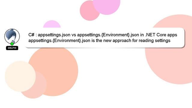 C# : appsettings.json vs appsettings.{Environment}.json in .NET Core apps смотреть онлайн