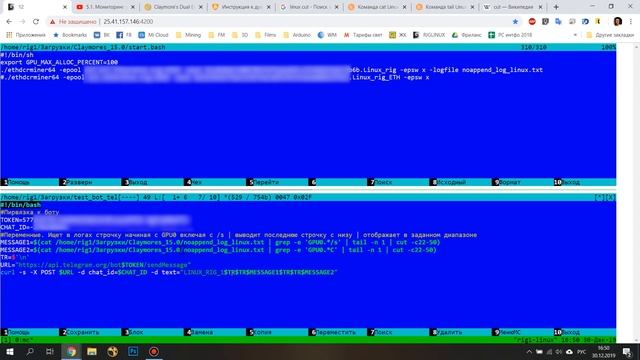 5.2. Мониторинг за майнинг фермой. Скрипт для телеграм бота. смотреть онлайн