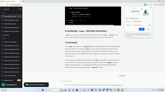 python argparse nargs смотреть онлайн
