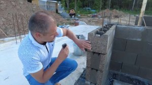 Первая заливка Смарт-Блока / Новый стеновой материал