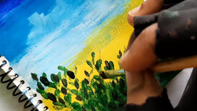 Painting Tutorial /Acrylic Painting / Relaxing Paint / Step By Step Painting For Beginners