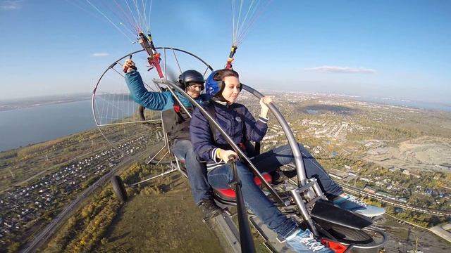 Параплан в Челябинске. Полёты 25 сентября 2016. смотреть онлайн