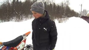 МОТОЦИКЛ СНЕГОХОД: KAYO EVOLUTION 125 С ГУСЕНИЦЕЙ