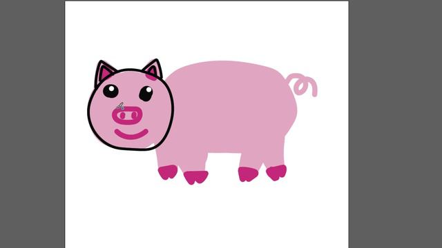 Рисуем свинку детям часть 35 смотреть онлайн