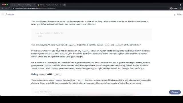 Learn Python 3 The Hard Way - Exercise 44: Inheritance vs Composition смотреть онлайн