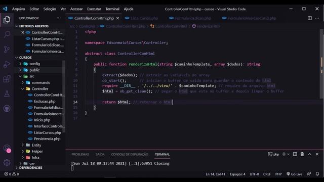 Curso de PHP 7 OO Aula 27 MVC no PHP 7 Renderizar o HTML смотреть онлайн