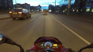 Вечерняя поездка на скутере Honda PCX по Санкт Петербургу (Xiaomi YI 4K)