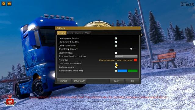 Euro Truck Simulator 2 multiplayerde mod kaldırma ve diğer bilgiler. смотреть онлайн