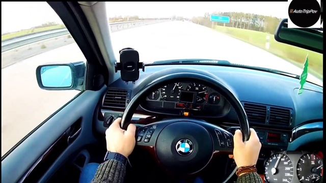 BMW E46 318i  Topspeed On German Autobahn Acceleration 0-200