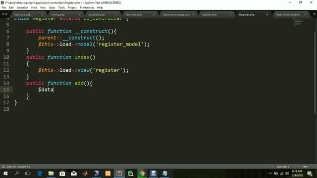 codeigniter add data into database lec 3 смотреть онлайн
