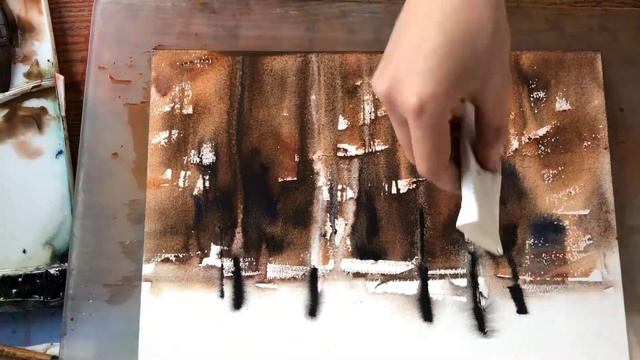 Березовая роща. Акварель. смотреть онлайн