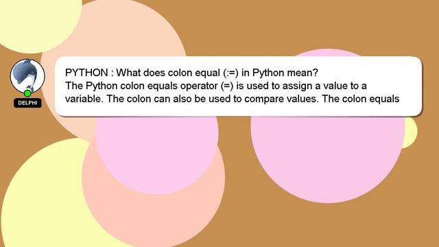 PYTHON : What does colon equal (:=) in Python mean? смотреть онлайн