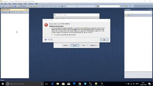 Cannot Connect to SQL SERVER Network related Error or Instance specific Erro смотреть онлайн