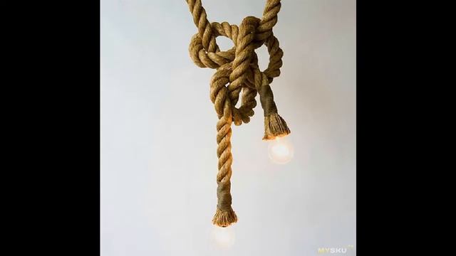 Винтажный светильник из "Старинных веревок" :) Примерно так называется этот светильник у китайцев смотреть онлайн