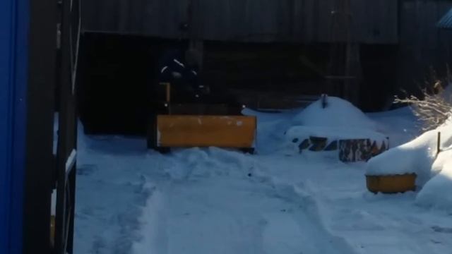 ТС-350 против снега с лопатой!!! смотреть онлайн