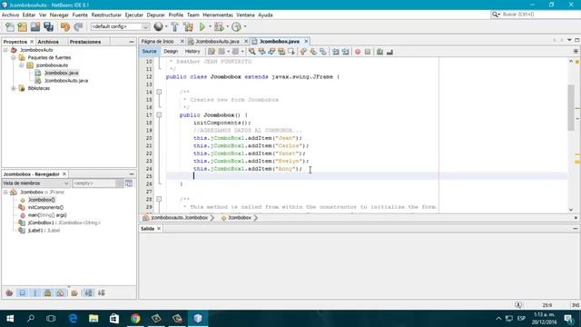 Combobox autocompletable NetBeans смотреть онлайн