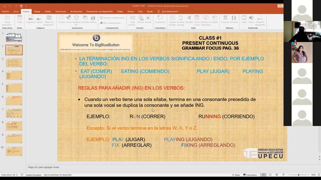 PRESENT CONTINUOUS AFFIRMATIVE (CLASS 2) 3RO SEP. 2T 2021 смотреть онлайн